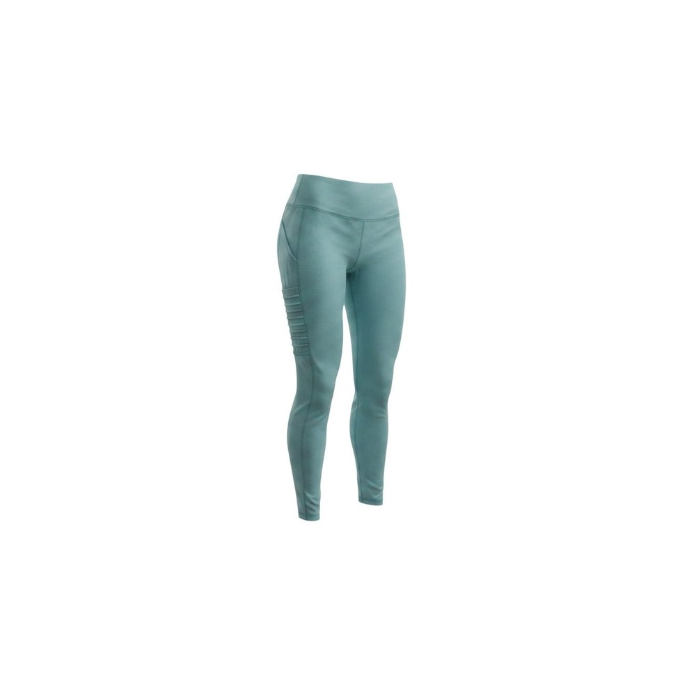 BSP Leggings Womens Large Teal Moto Ribbed Media Pocket 7/8 Length Active